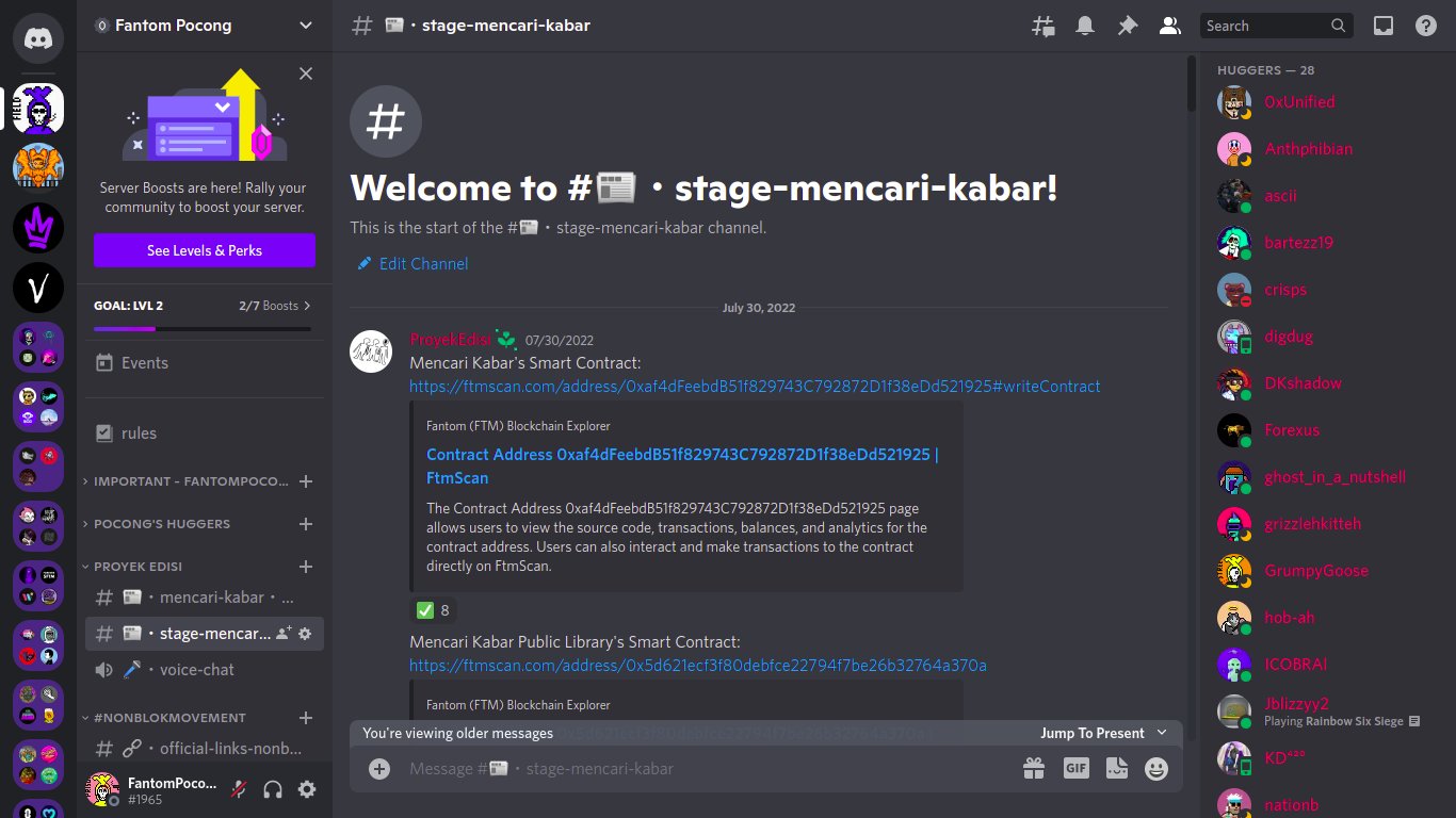 Stage of Mencari Kabar in FantomPocong discord server