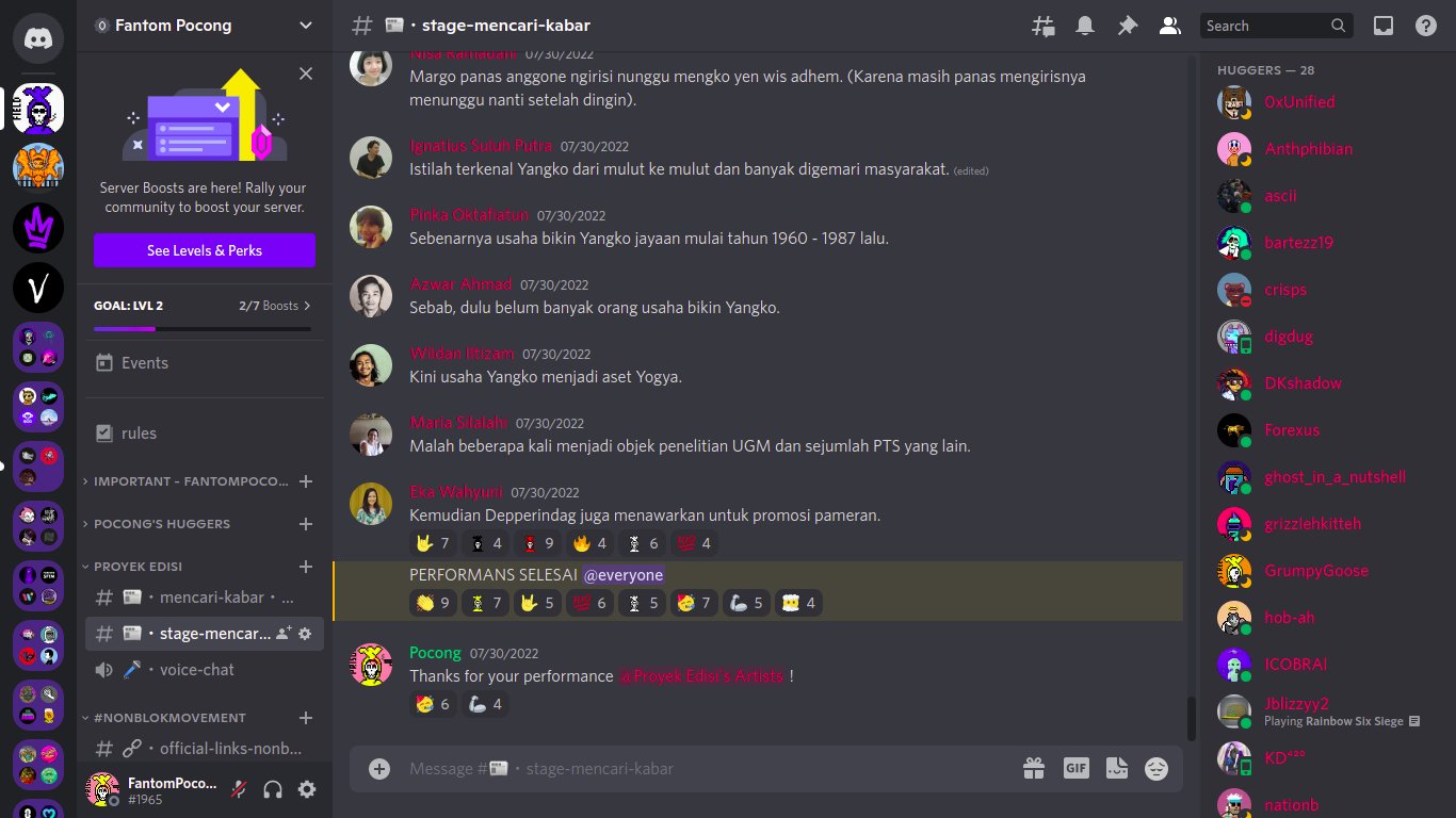 Stage of Mencari Kabar in FantomPocong discord server